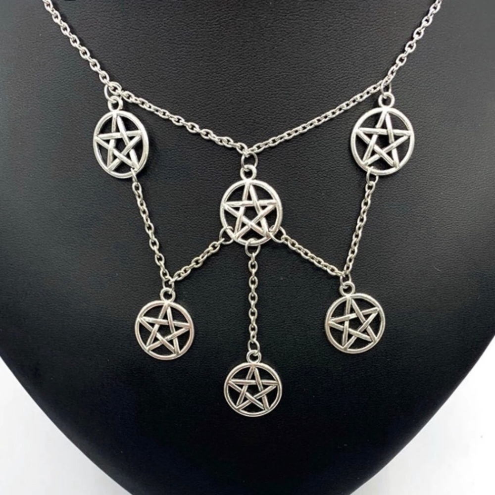 Dainty Pentagram Witch Punk Goth Style Necklace